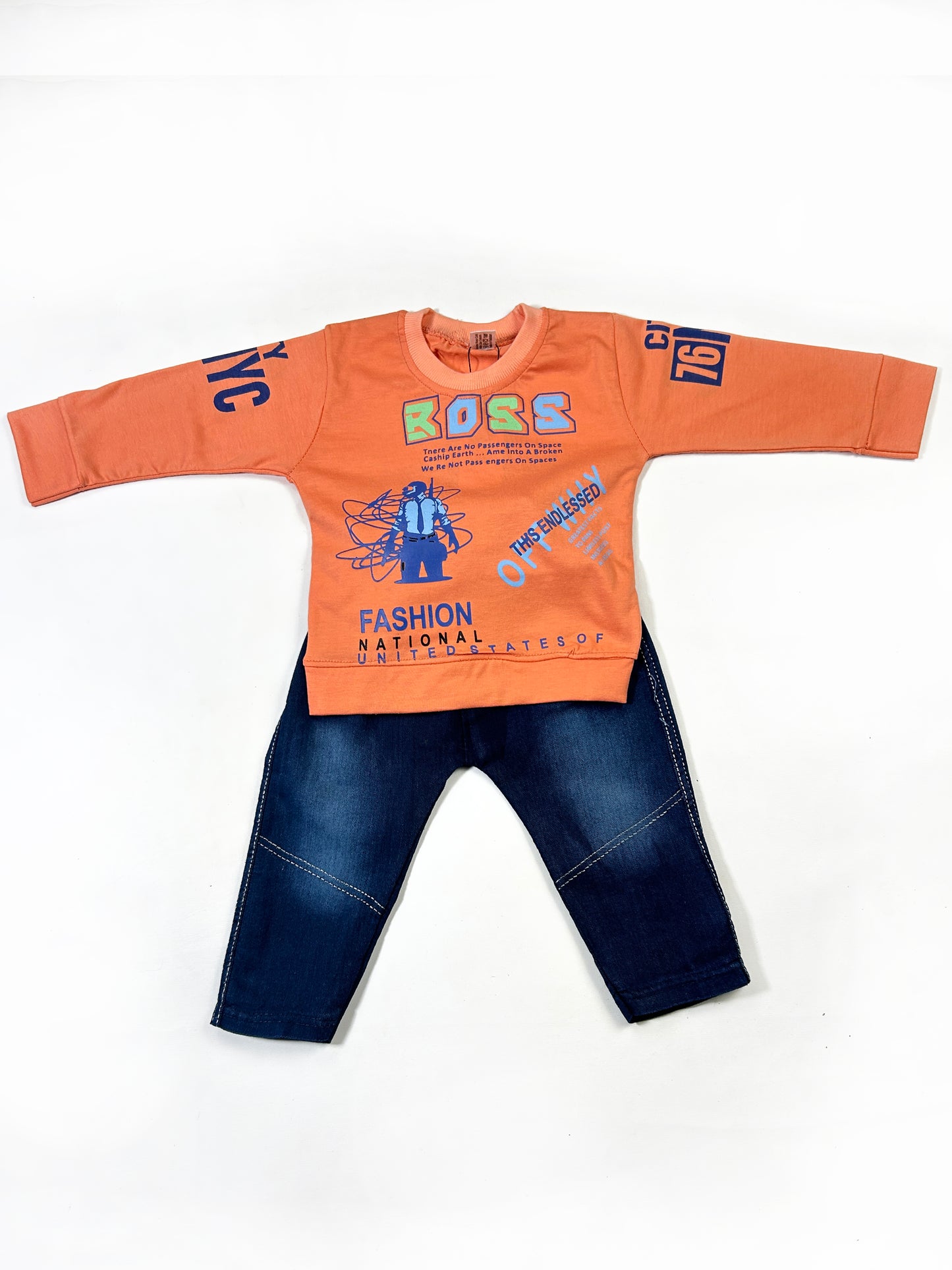 1Yr - 4Yrs Kids Suit Printed Boss Orange RZ BS450