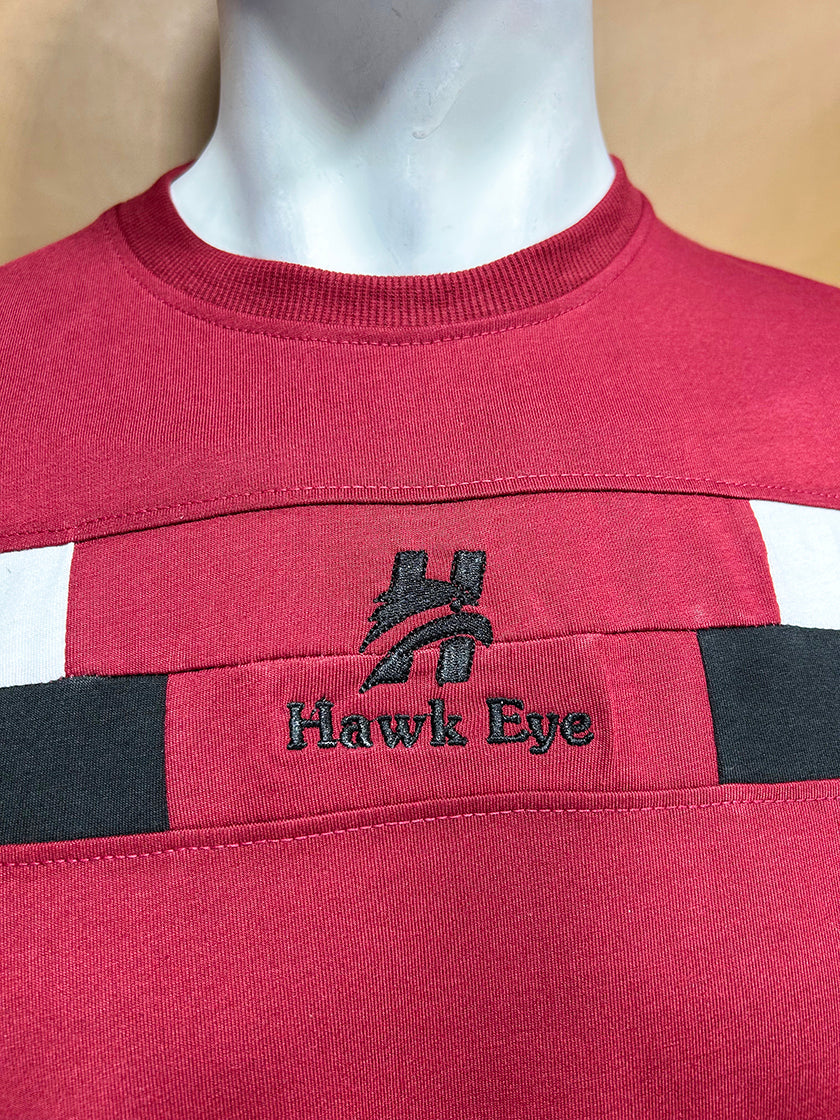 Maroon Hawk Eye T-Shirt For Men MTS360