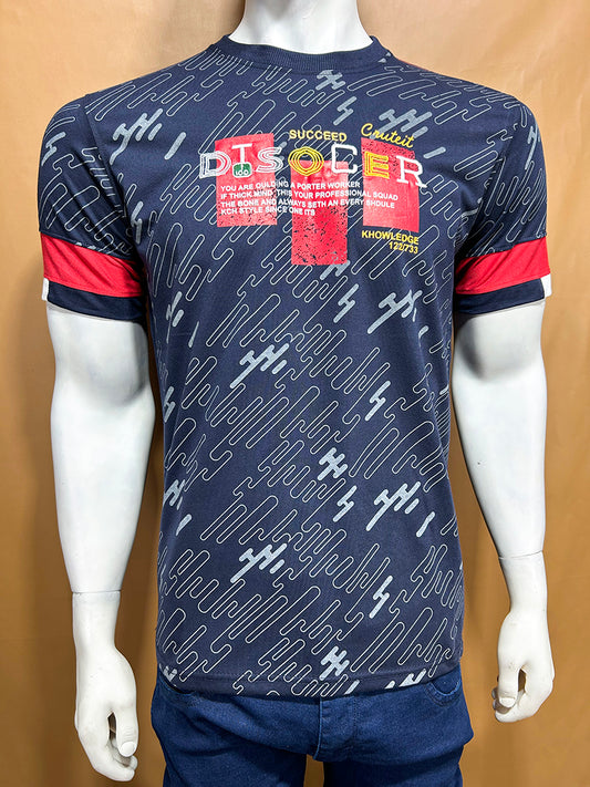 Blue Disocer T-Shirt For Men MTS349