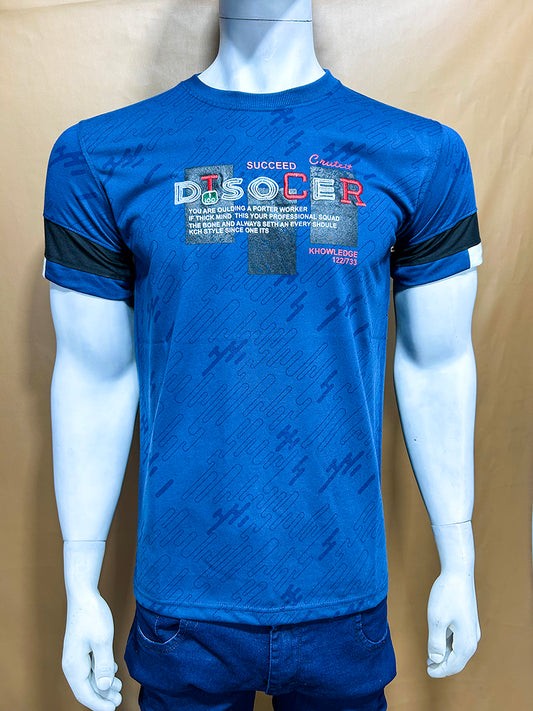 Blue Disocer T-Shirt For Men MTS354