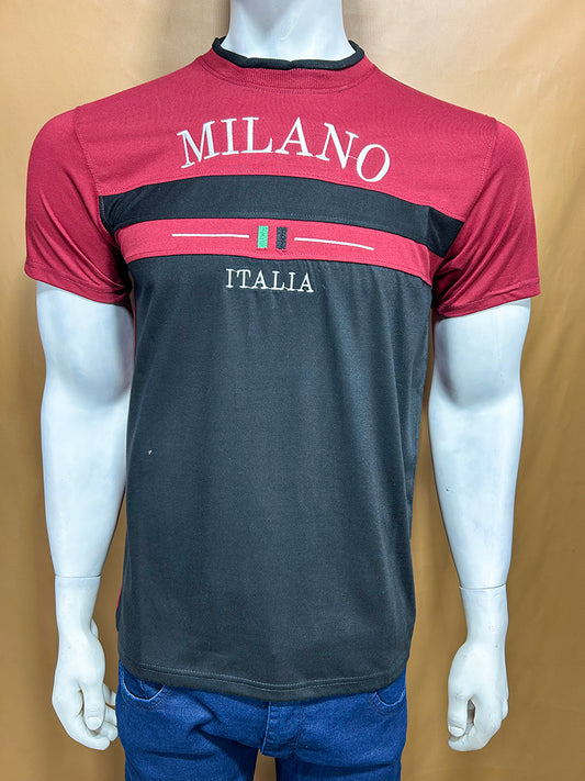 Maroon Milano T-Shirt For Men MTS366