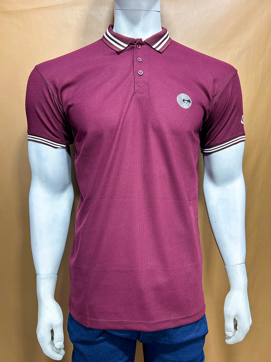 Maroon G Polo T-Shirt For Men MTS319