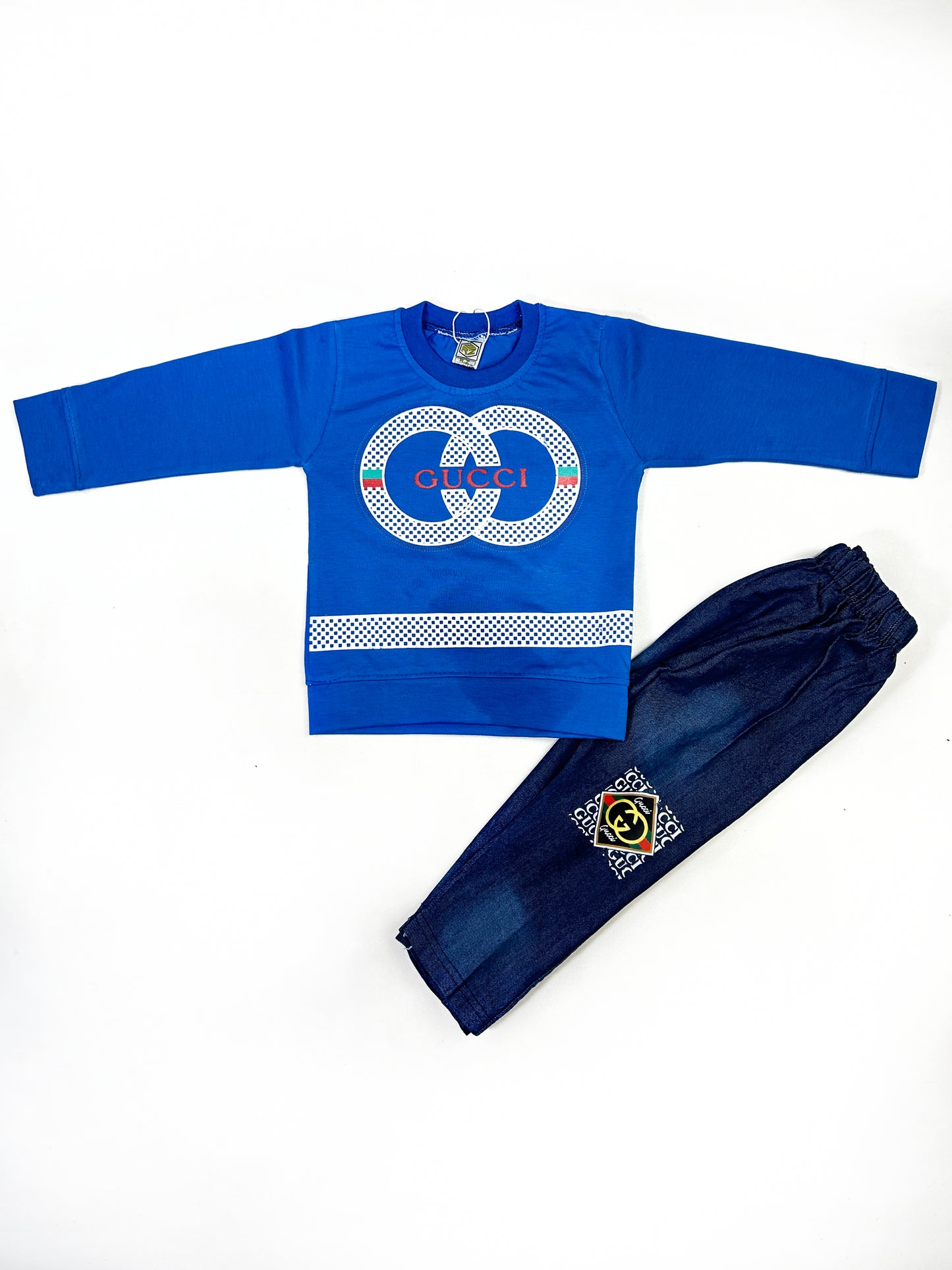 1Yr - 4Yrs Kids Suit Printed Gucci Blue RZ BS457
