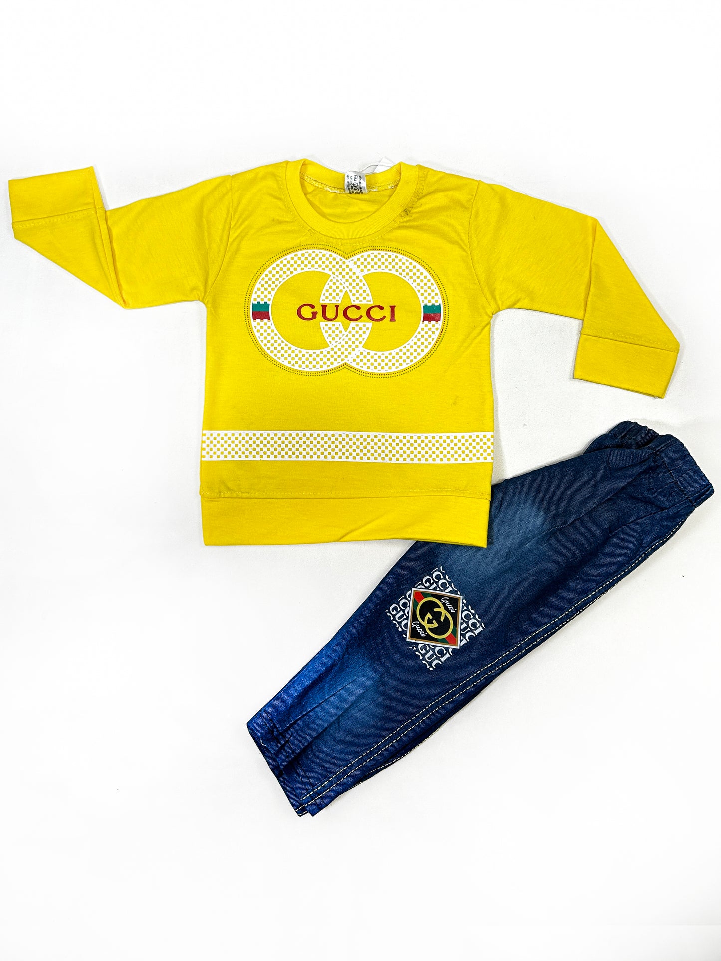 1Yr - 4Yrs Kids Suit Printed Gucci Yellow RZ BS458