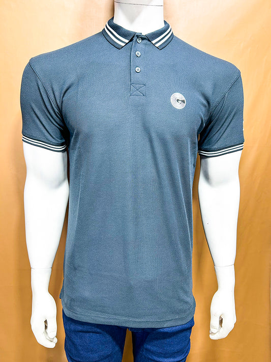Grey G Polo T-Shirt For Men MTS321