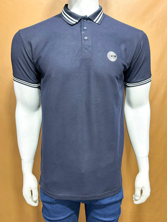 Navy Blue G Polo T-Shirt For Men MTS322