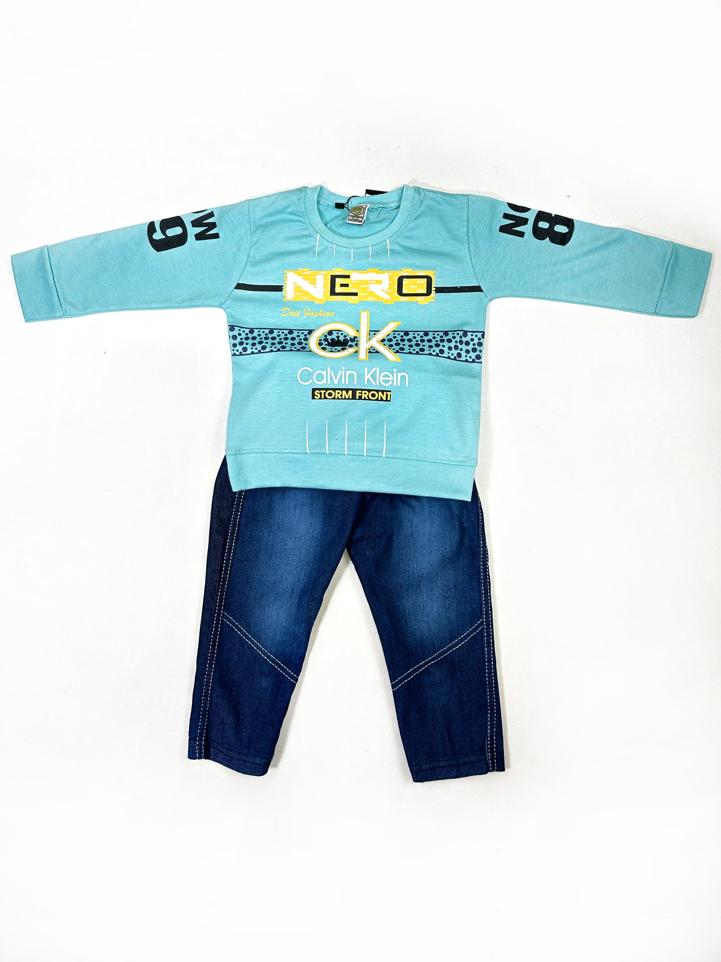 1Yr - 4Yrs Kids Suit Printed Nero CK Ferozi RZ BS456