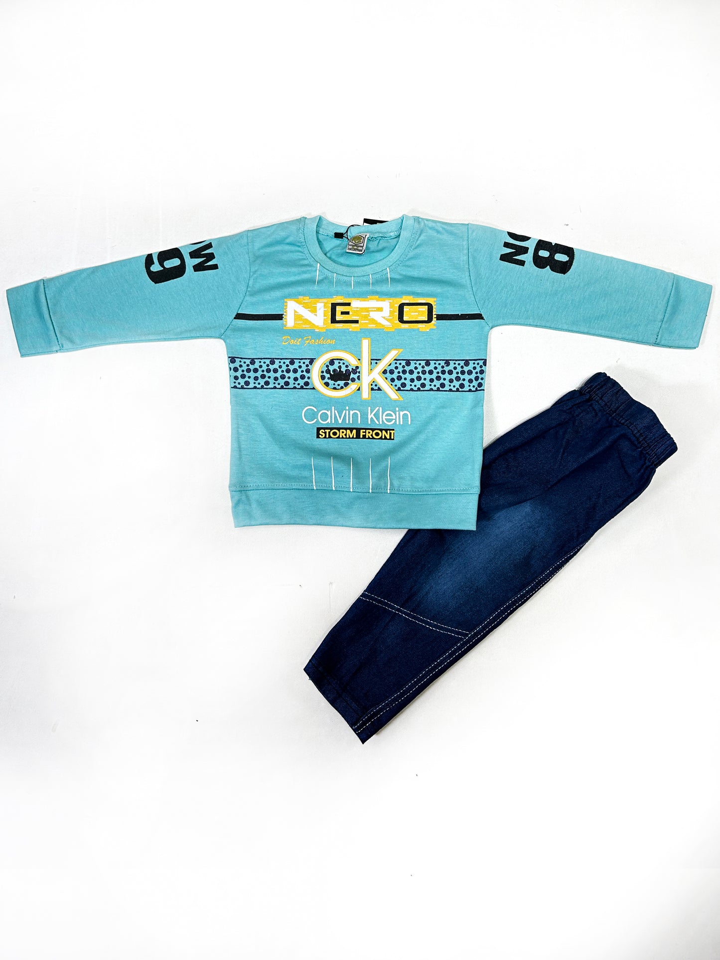 1Yr - 4Yrs Kids Suit Printed Nero CK Ferozi RZ BS456