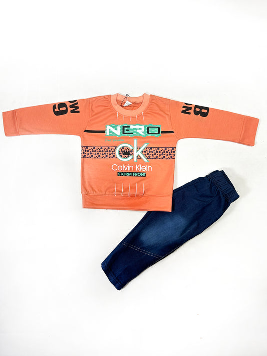 1Yr - 4Yrs Kids Suit Printed Nero CK Orange RZ BS455