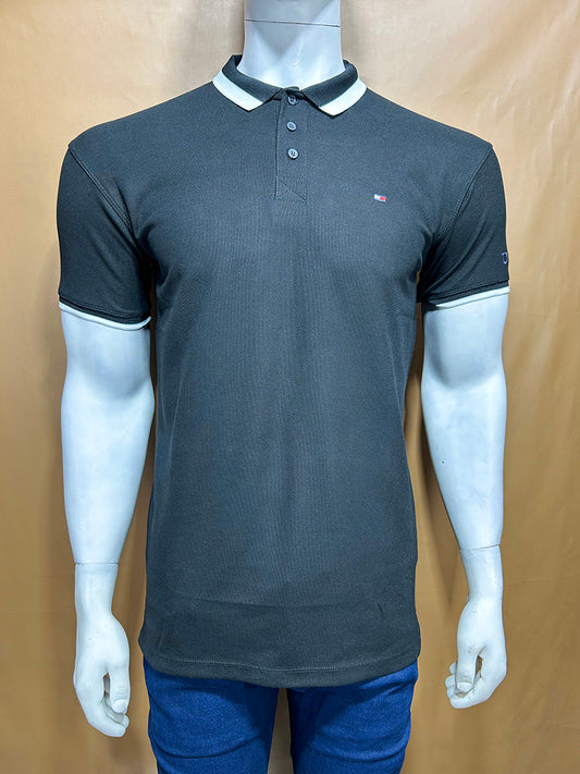 Black Tom Polo T-Shirt For Men MTS327