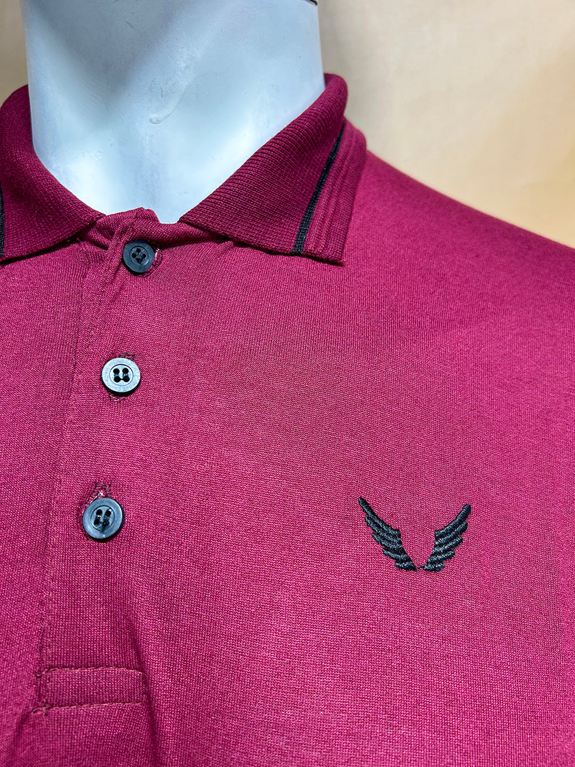 Maroon Wng Polo T-Shirt For Men MTS330