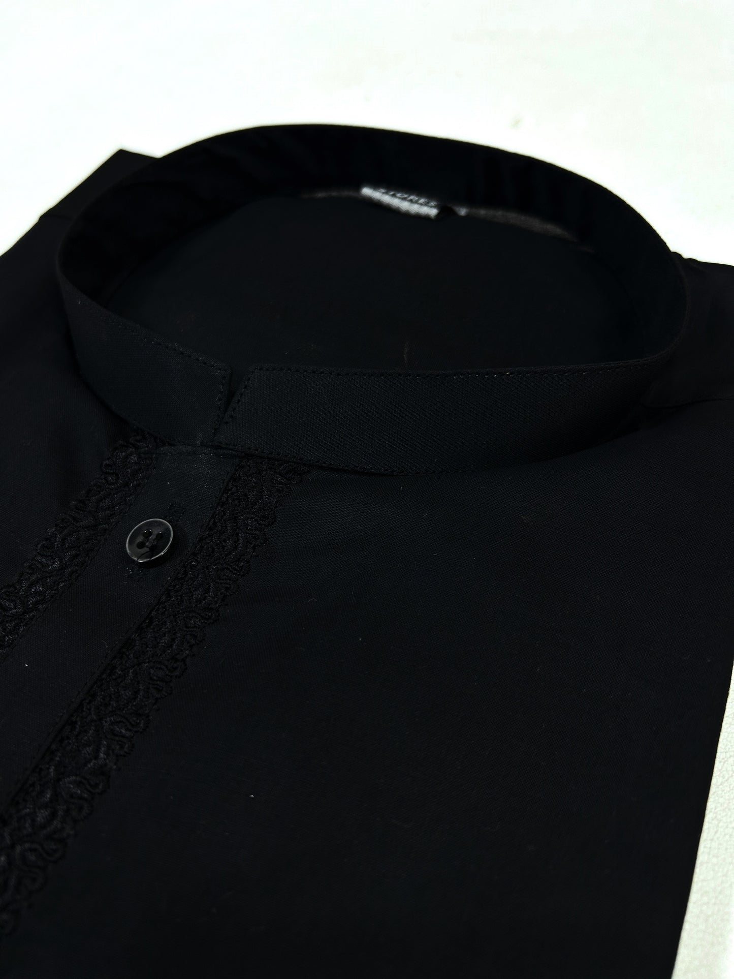 Pure Black 100% Cotton Kurta for Men MK17