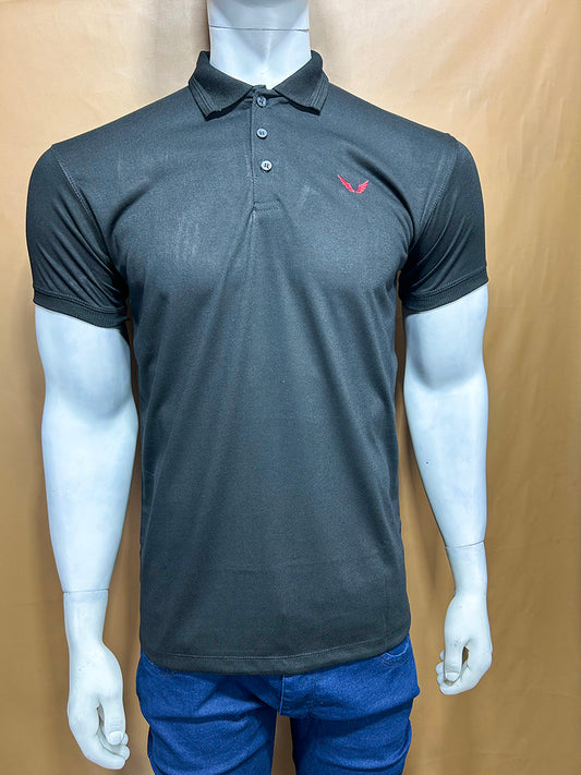 Black Wng Polo T-Shirt For Men MTS332