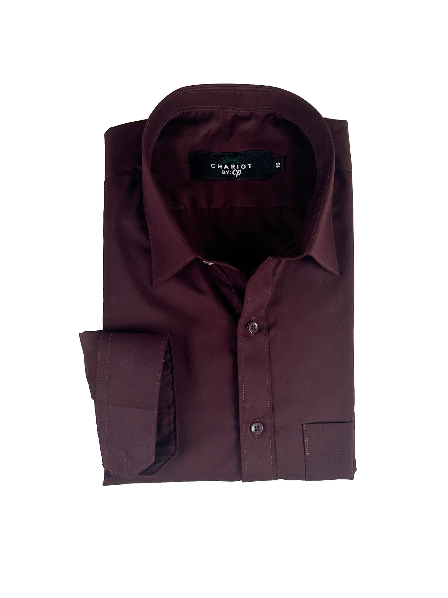 Plain Maroon Formal Dress Shirt For Men MFS269