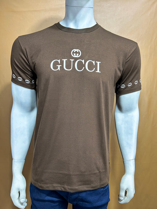 Brown GCI T-Shirt For Men MTS304