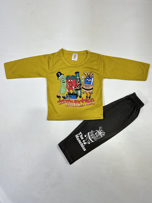 1Yr - 4Yrs Munchies Olive Suit For Kids RG BS491