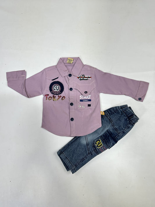 3Mth - 9Mth Tokyo Lavender Baba Suit For Newborns AJ NBS581