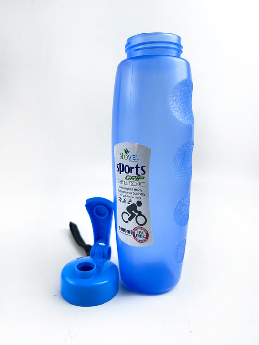 Multicolor Plastic Transparent Water Bottle - 1000ML
