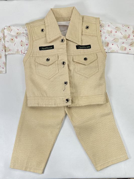 1Yr - 4Yrs Beige Suit For Kids RZ BS493