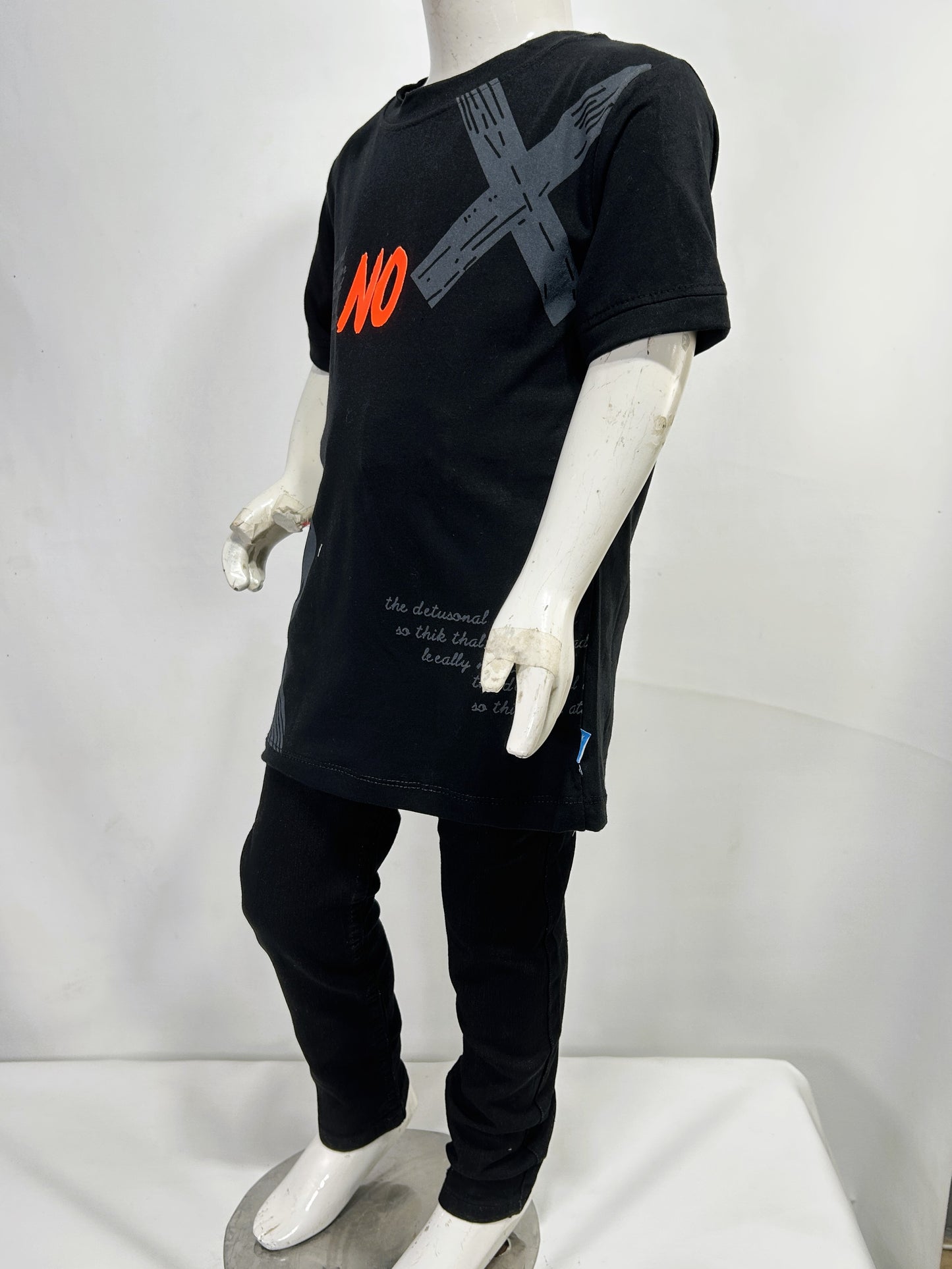 4Yrs - 8Yrs NO Black T-Shirt For Boys BTS116