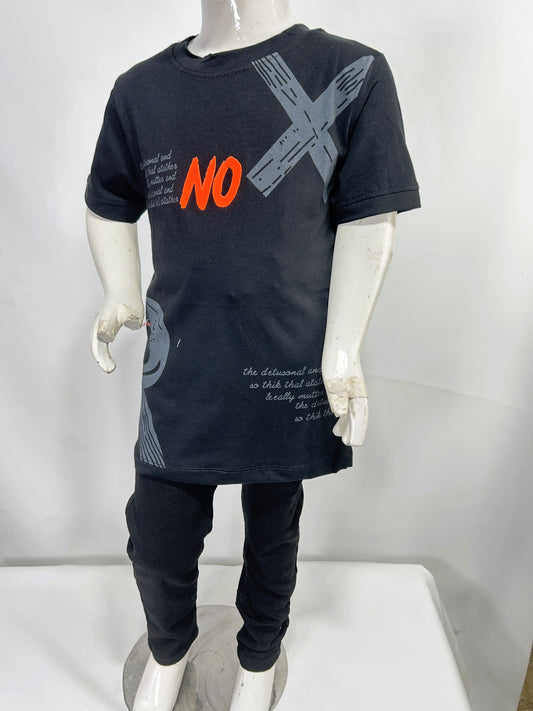 4Yrs - 8Yrs NO Black T-Shirt For Boys BTS116