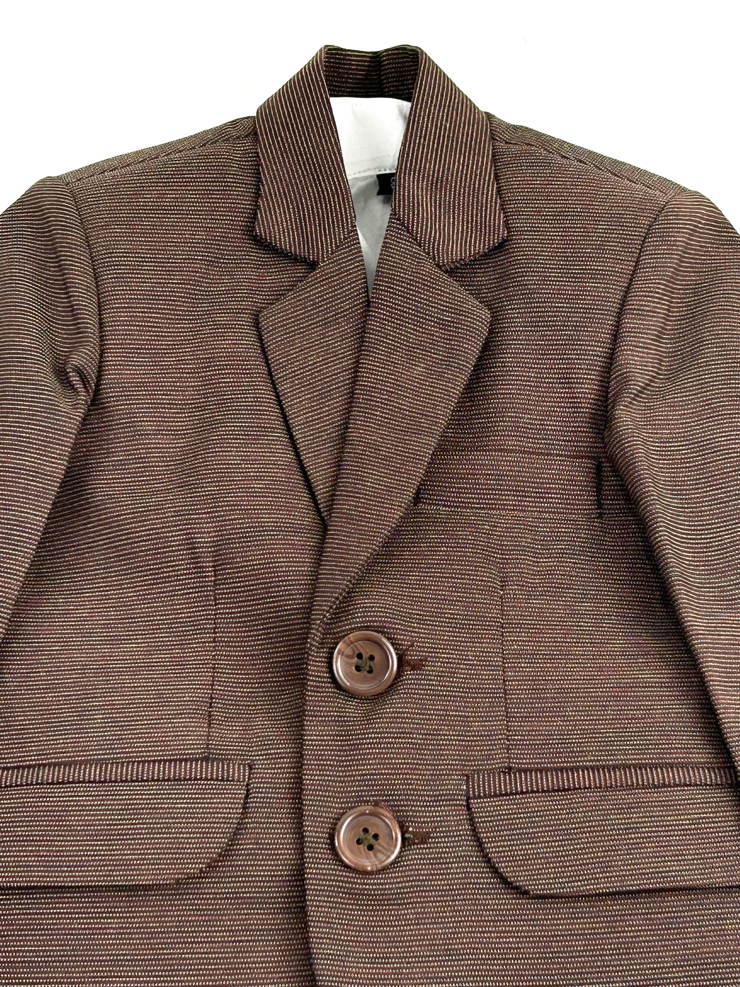 6Mth - 14Yrs Brown Line 5Pcs Coat Pant Suit for Boys BCP30