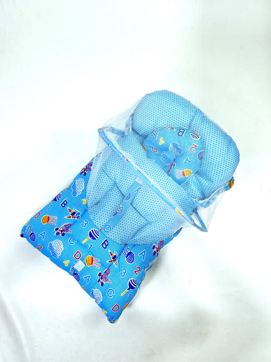 Alphabet Blue Sleeping Bag For Newborns / Baby Carry Nest NBSB41