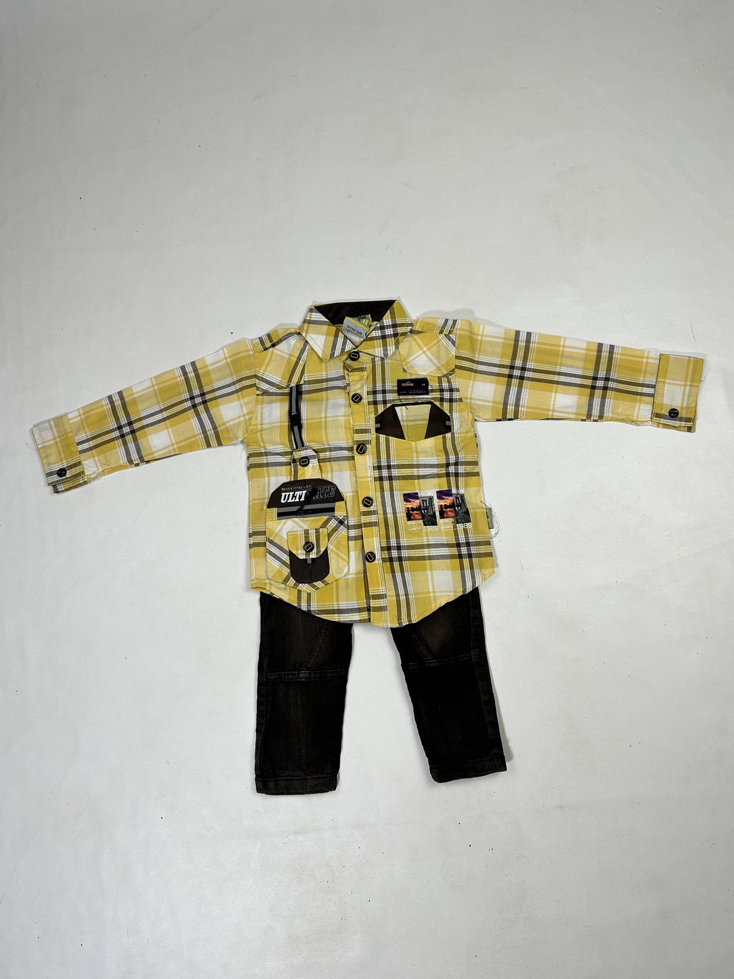 1Yr - 4Yrs Ulti Yellow Full Sleeve Suit For Kids AJ BS513