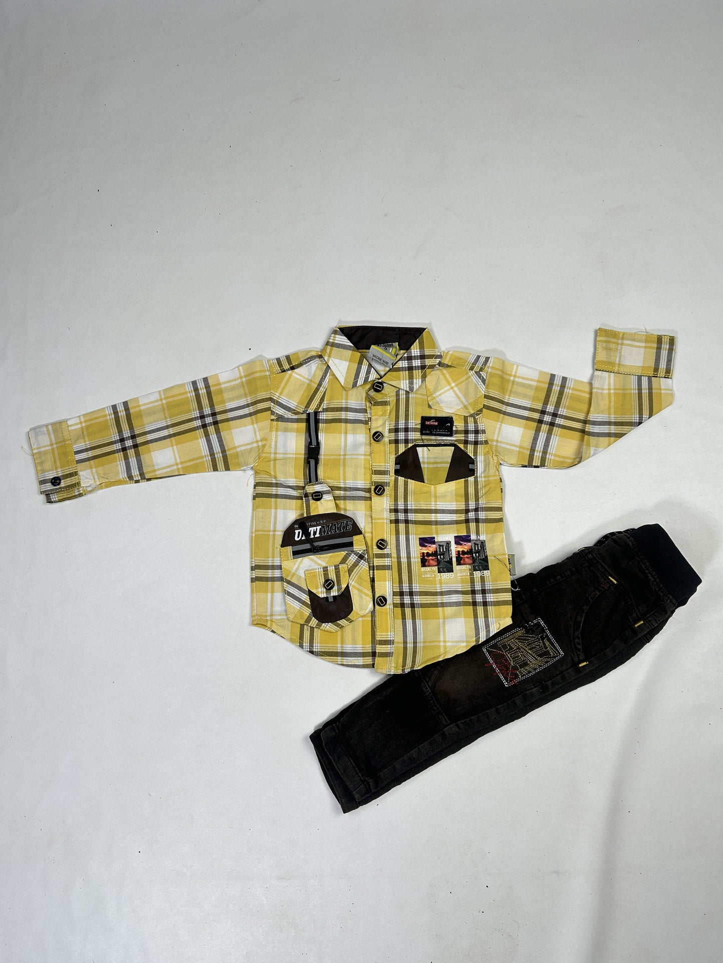 1Yr - 4Yrs Ulti Yellow Full Sleeve Suit For Kids AJ BS513