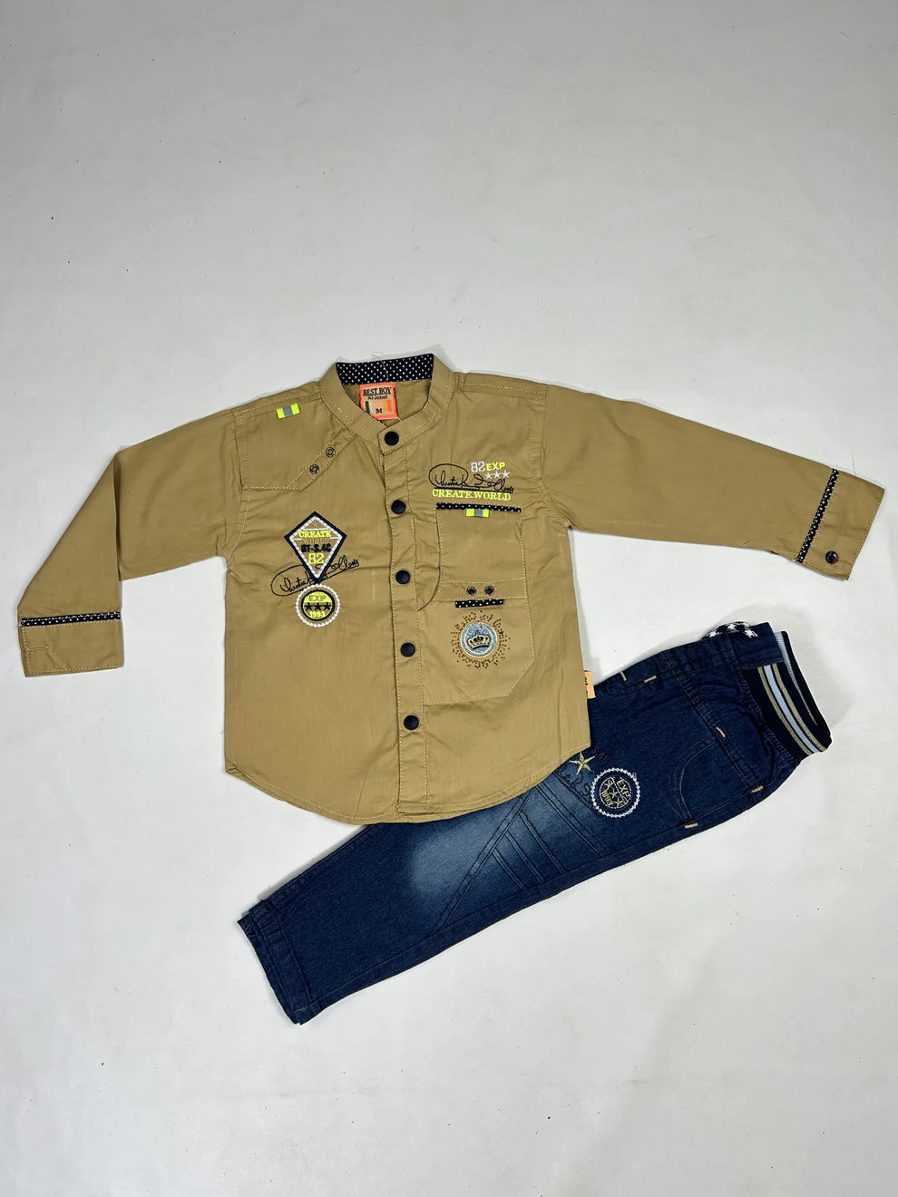 1Yr - 4Yrs 82 Brown Full Sleeve Suit For Kids AJ BS515