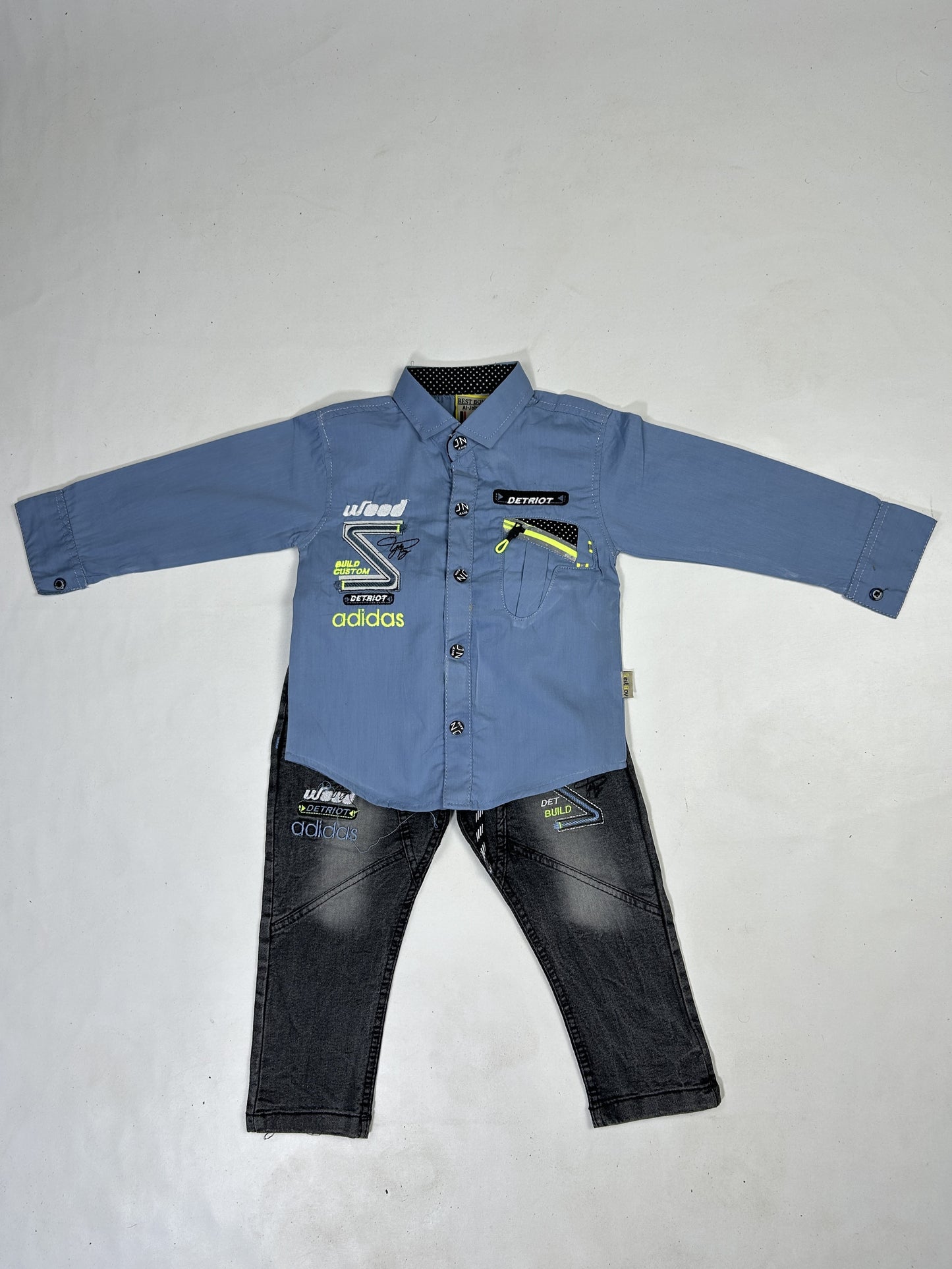 1Yr - 4Yrs ADD Blue Full Sleeve Suit For Kids AJ BS518