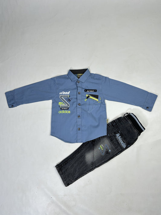 1Yr - 4Yrs ADD Blue Full Sleeve Suit For Kids AJ BS518