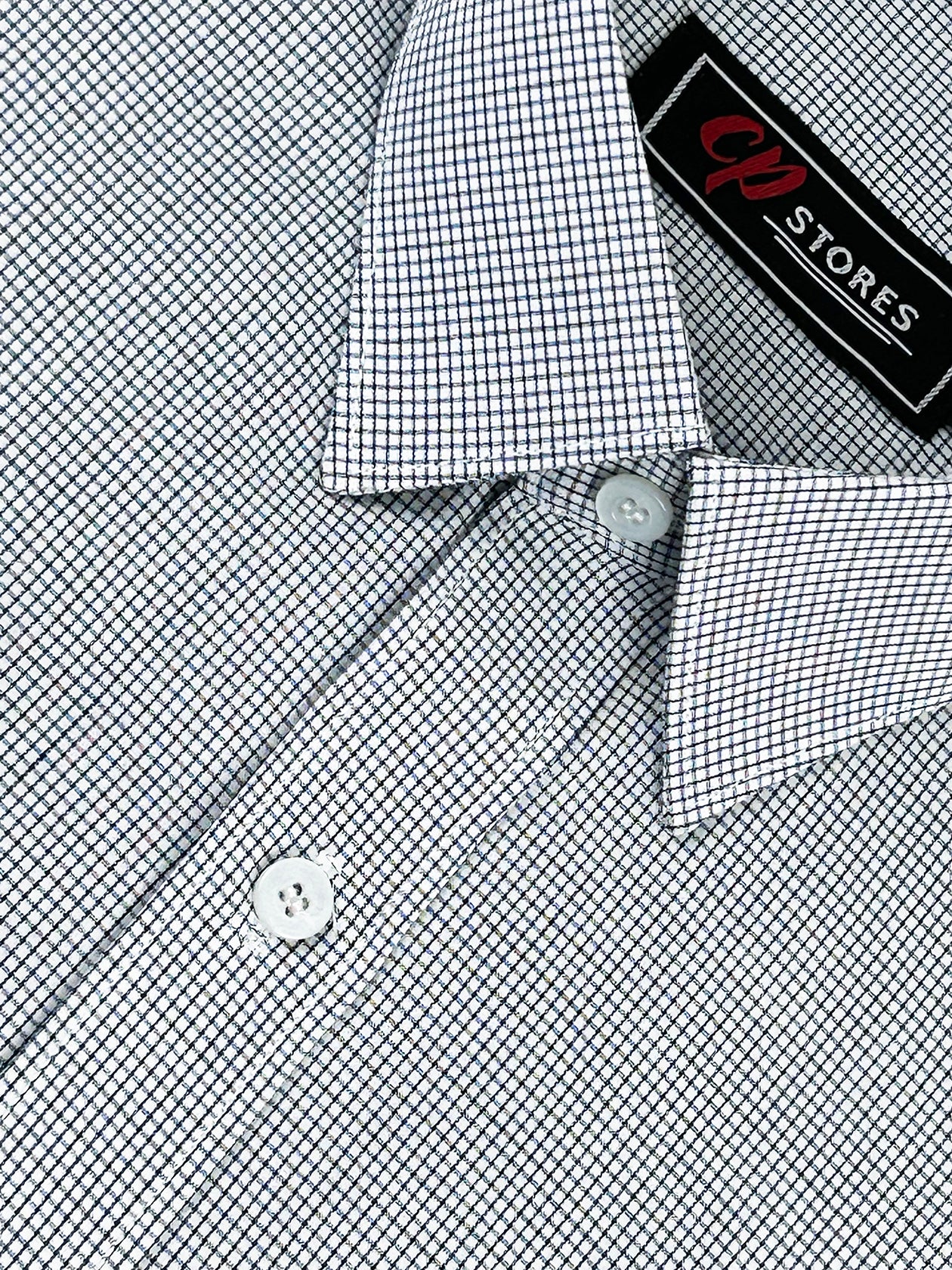 BB Mirco Checks Formal Dress Shirt For Men MFS270