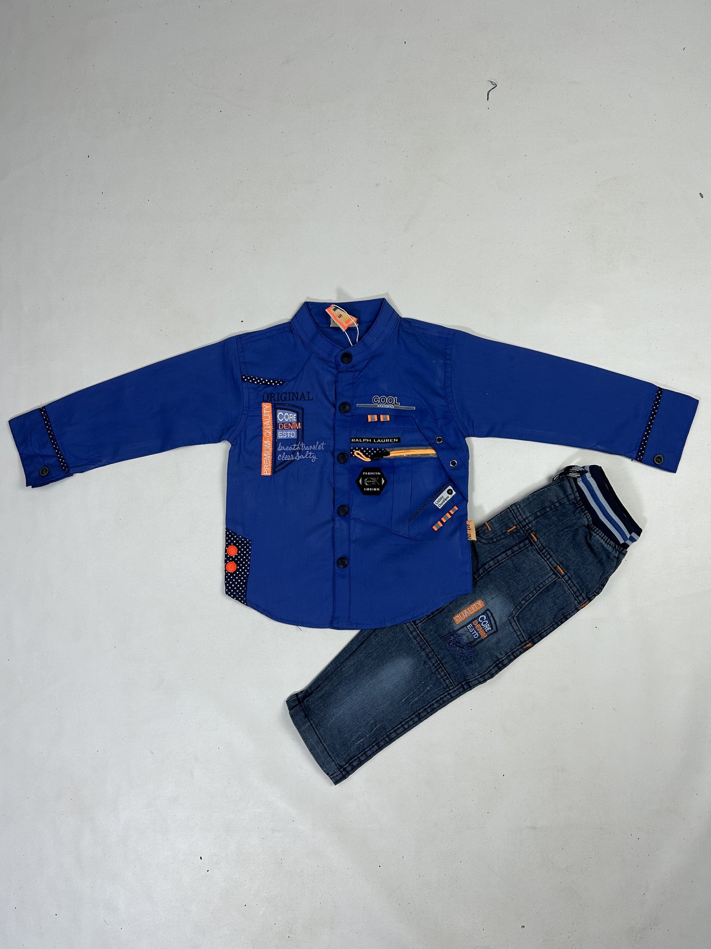 1Yr - 4Yrs Core Blue Full Sleeve Suit For Kids AJ BS525