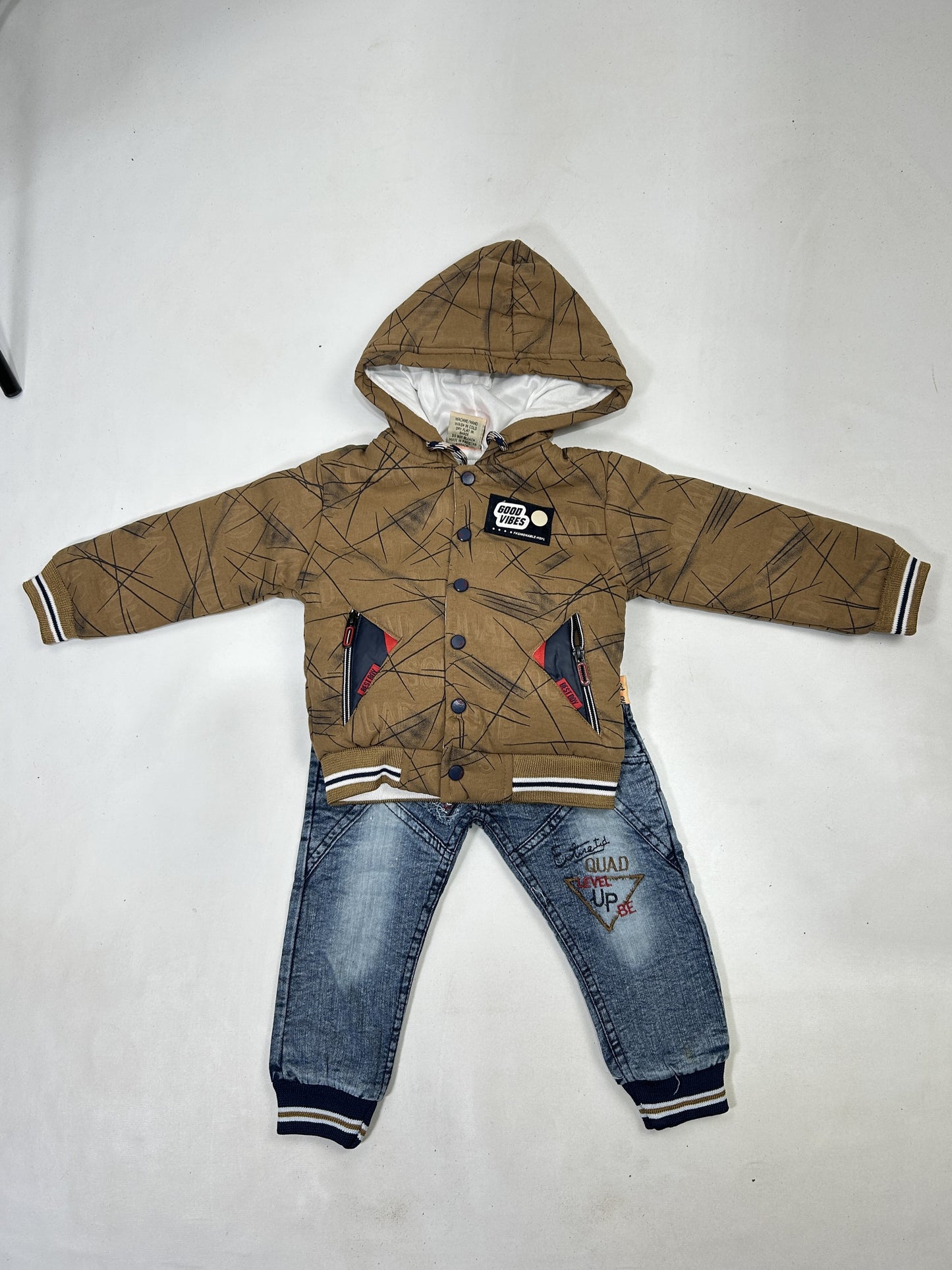1Yr - 4Yrs Brown Jacket Suit For Kids AJ BS499