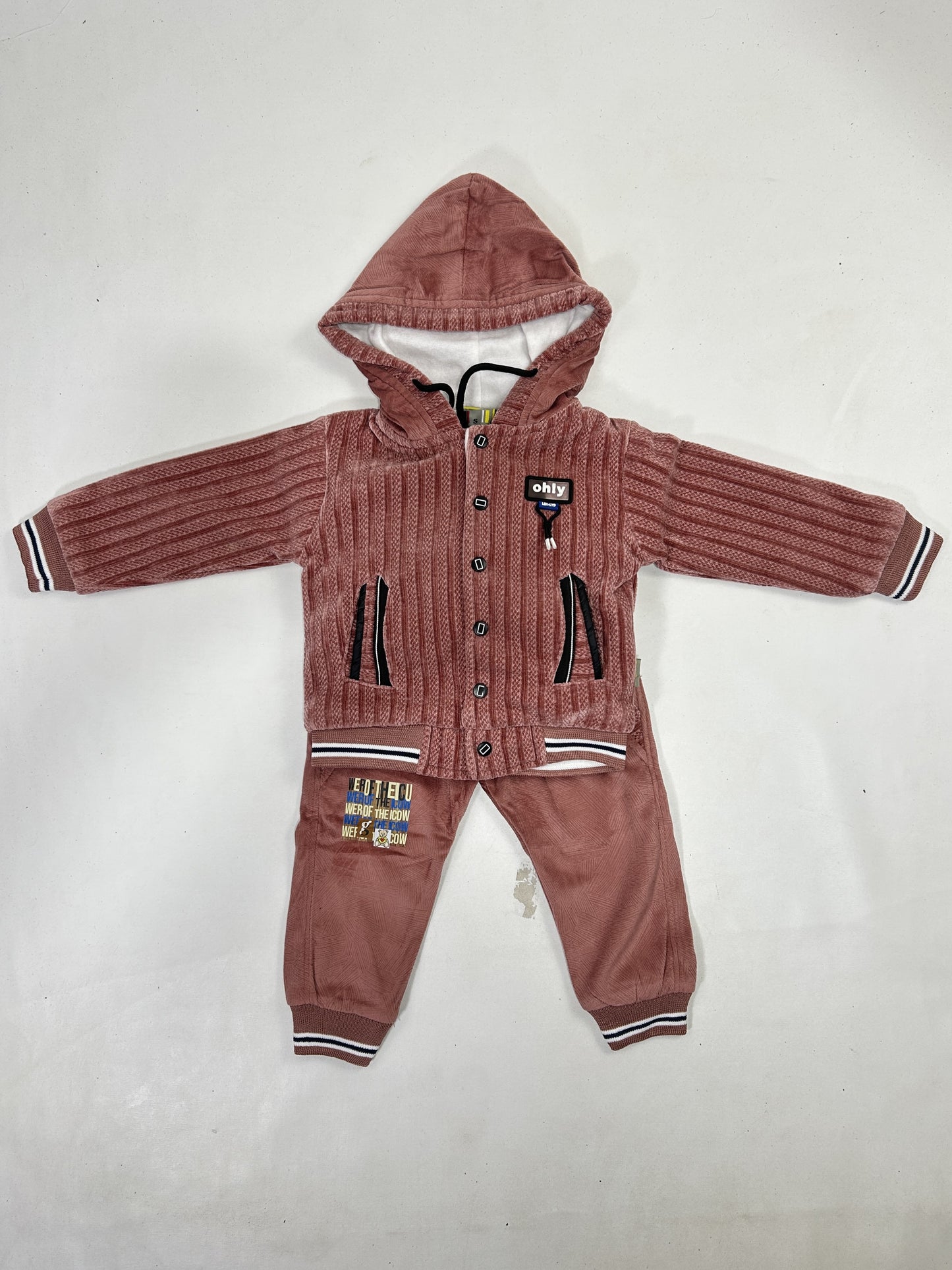 1Yr - 4Yrs Blush Fleece Suit For Kids AJ BS502