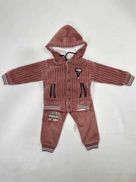 1Yr - 4Yrs Blush Fleece Suit For Kids AJ BS502