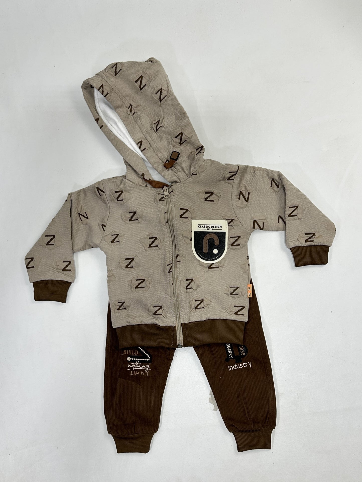 1Yr - 4Yrs Brown Fleece Suit For Kids AJ BS506