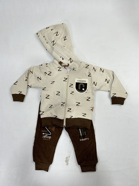 1Yr - 4Yrs Beige Fleece Suit For Kids AJ BS507