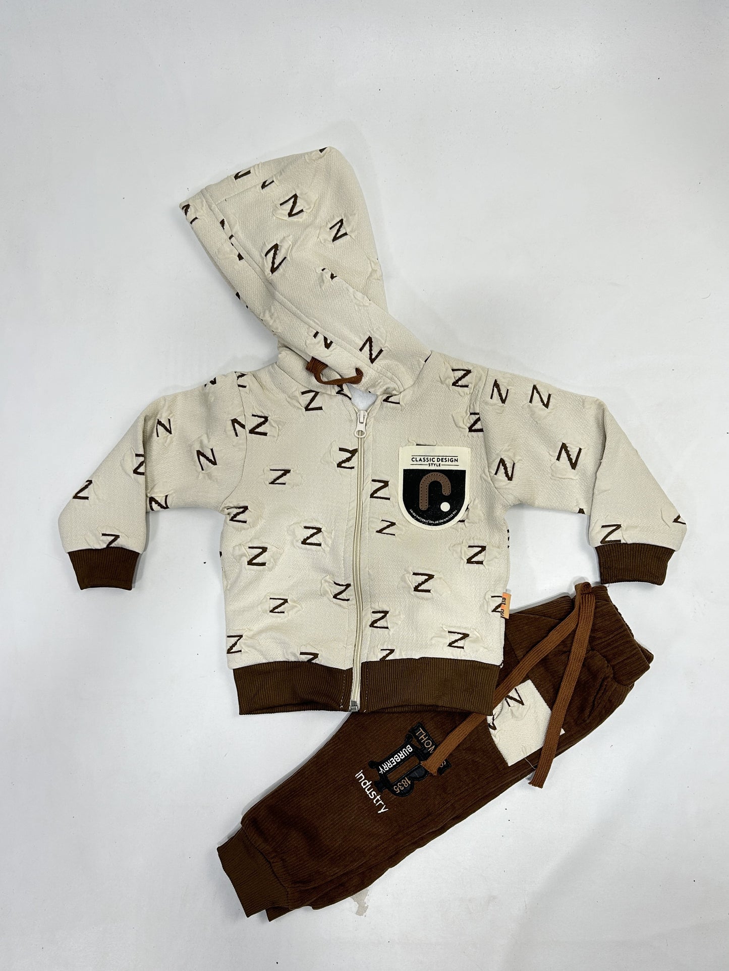 1Yr - 4Yrs Beige Fleece Suit For Kids AJ BS507