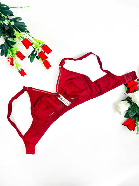 Maroon Non-Padded Bra For Women FG LB28