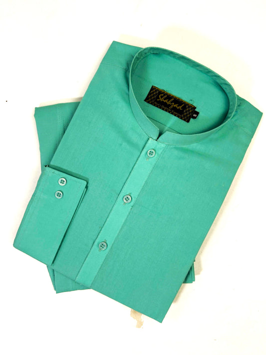 806 Men's Cotton Kameez Shalwar Stitched Suit Ferozi 07 MSK237