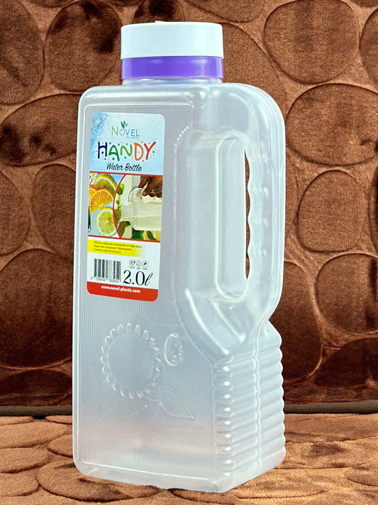 Purple Plastic Transparent Water Bottle - 2000ML