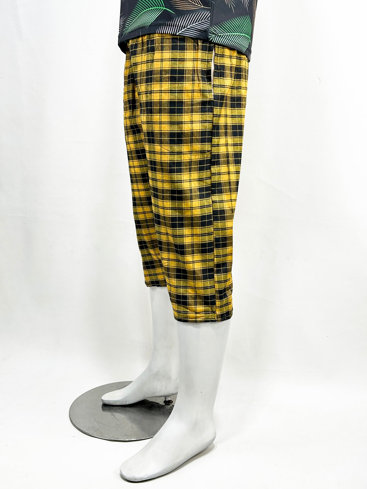 MS34 Pack Of 3 Men's 3-QTR Short Multicolor Checks