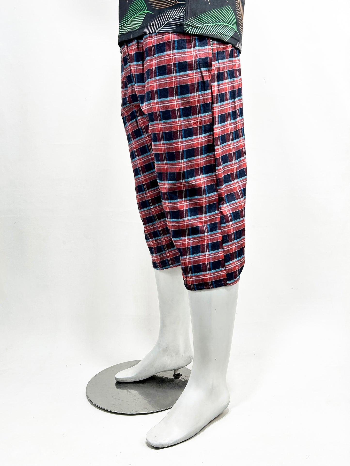 MS34 Pack Of 3 Men's 3-QTR Short Multicolor Checks
