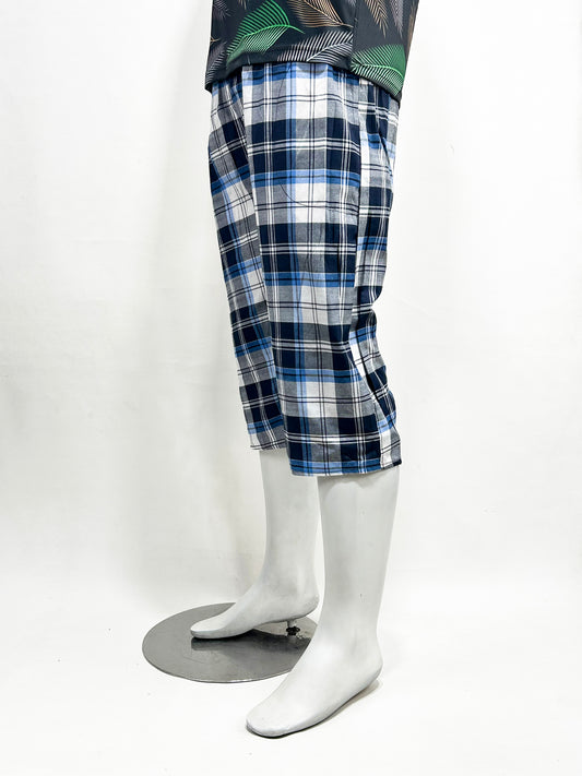 Men's 3-QTR Short Multicolor Checks