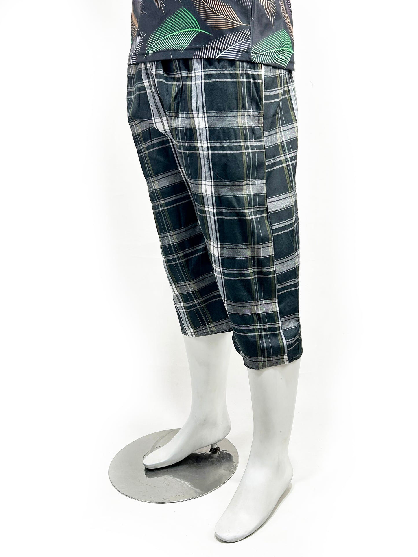 MS34 Pack Of 3 Men's 3-QTR Short Multicolor Checks