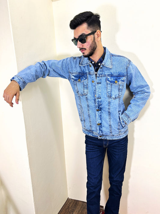 Ice Blue Men's Denim Jacket MJ17