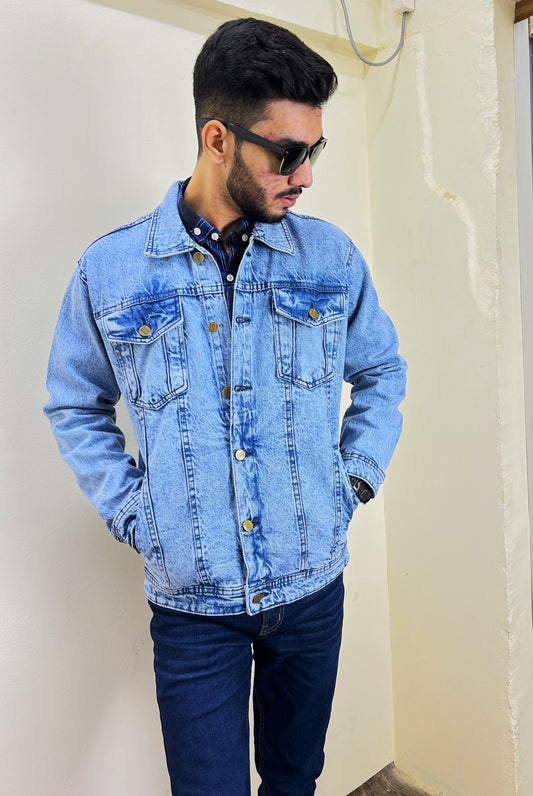 Ice Blue Men's Denim Jacket MJ17