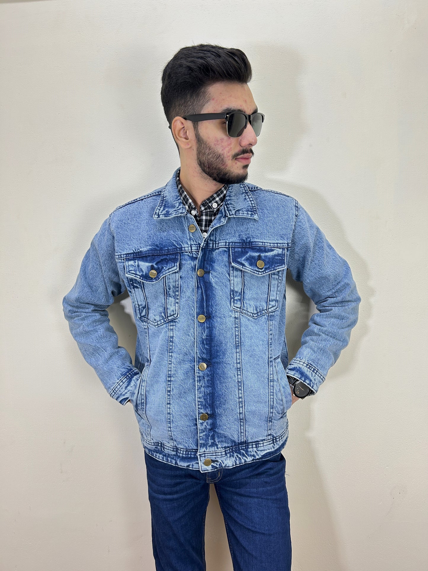 Sharp Blue Men's Denim Jacket MJ16